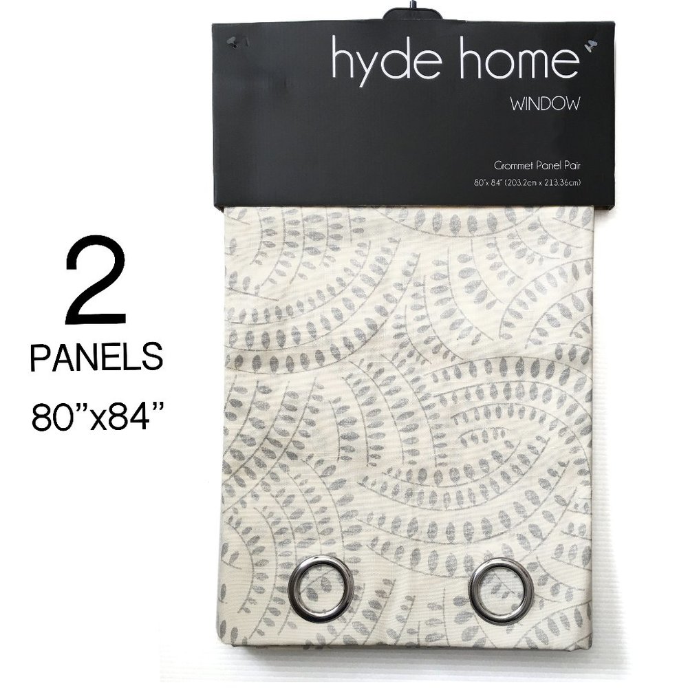 2 PANELS 80"x84" Madeline Floral Grommet Curtain